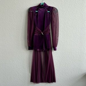 Purple/Wine Colored Contemporary Dance Costume